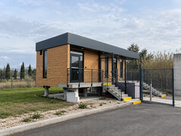 bâtiment modulaire bardage bois